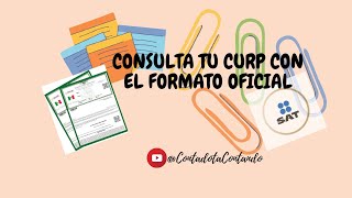 Consulta Descarga e impreme tu CURP en el formato oficialTutorial [upl. by Elaen]