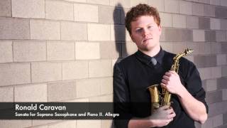 Ronald Caravan  Sonata for Soprano Saxophone and Piano II Allegro [upl. by Blakeley]