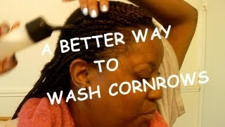 WASHING CORNROWS A BETTER WAY THAT REDUCES FRIZZ [upl. by Shumway823]