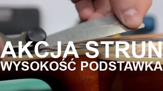 Ustawienie wysokości podstawka w gitarze akustycznej Akcja strun cz2  Saddle height adjustment [upl. by Lynnea]