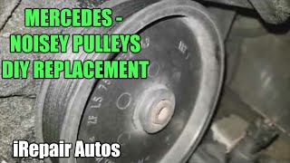 Fixing Noisey Mercedes Pulleys [upl. by Koffler]