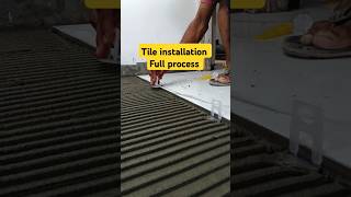 Tile installation full process 💯  shorts tiles [upl. by Ahsil594]