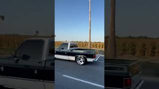 Squarebody c10 on billets cruising c10 956 classicskid956 classictrucks automobile silverado [upl. by Eivla856]