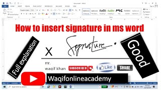 HOWTOINSERTSIGNATUREINMS WORDANDGENERATEONLINEOROFFLINESIGNATUREINMSWORDMsoffice [upl. by Weider474]