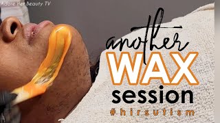 Back With Another Hirsutism Wax Session AhbolishWaxBrand Abrogate [upl. by Drofub]