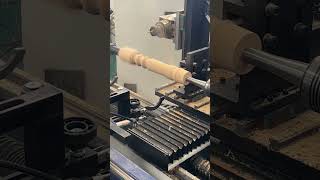 Four function automatic feeding CNC woodworking lathe can process wooden table legs in one go wood [upl. by Scrivenor]