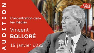 Concentration dans les médias  V Bolloré auditionné par la commission denquête du Sénat 1901 [upl. by Loella746]