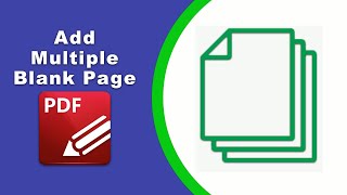 How to add multiple blank pages at once in a pdf file in PDF XChange Editor [upl. by Brieta516]