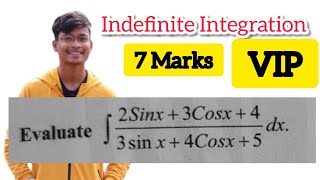 LAQ Video 6 Evaluate integral of 2sinx3cosx43sinx4cosx5 dx [upl. by Atsirc]