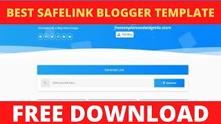 Free Download True Url Best Safelink Blogger Template [upl. by Abihsot]