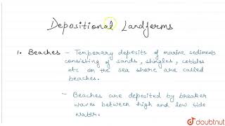 EROSIONAL AND DEPOSITIONAL LANDFORMS OF WAVES AND CURRENTS [upl. by Aihselat]