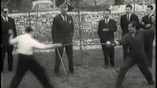 1958 Epee Duel Lifar vs Cuevas [upl. by Ardnak411]