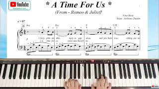 How to play A Time For Us from Romeo amp Juliet  sheet Hướng dẫn P1 [upl. by Soinski]