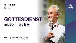 🔴 LIVE  Gottesdienst mit Bernhard Bleil  12112022  Adventgemeinde Augsburg [upl. by Vanni570]