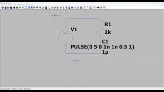 LTspice Simulation of RC Transient Circuit [upl. by Neely694]