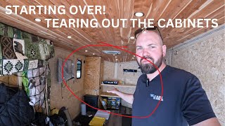 Starting over Cabinets  Cargo Trailer Camper Conversion [upl. by Zzaj]