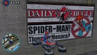 LEGO Marvel Super Heroes  Unlocking and Driving the SpiderCycle  It Hovers Token Location [upl. by Nelad]