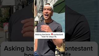 Asking a bachelor contestant and former footballer what he does to stay fit nyc workout [upl. by Lap]