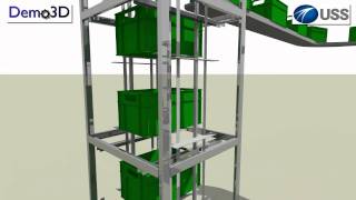 Demo3D USS Vertical Indexing Conveyor [upl. by Yessak]