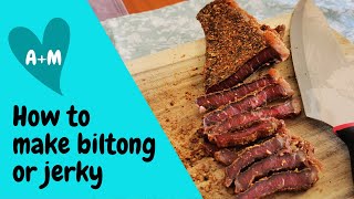 Biltong  South African style Jerky dried meat method and seasoning recipe [upl. by Eelyme]