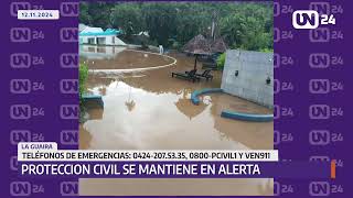 Lluvias causan anegaciones y daños estructurales en diversos sectores del estado La Guaira [upl. by Nahsez415]