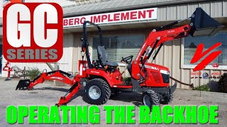 Massey Ferguson GC1720 TLB Sub Compact Tractor Backhoe Operation [upl. by Tilla]