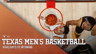 Texas Mens Basketball vs Wyoming LHN Highlights Nov 26 2023 [upl. by Primo]