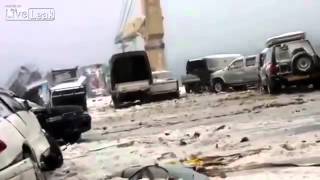 Storm destroys cars aboard a ship volume wind [upl. by Lati649]