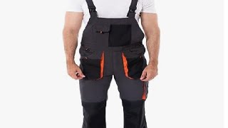 WORK IDEA Mens Bib Overalls Work Overalls with Knee Pad Pockets Review Nice coveralls for outdoor [upl. by Hadnama]