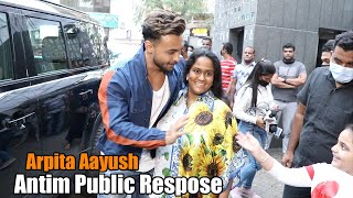 Arpita Khan Arrives With Husband Aayush Sharma To See Public Response Of ANTIM At Globus Salman Khan [upl. by Pelpel]