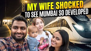 My Russian Wife and Son First Time in Mumbai Metro amp Juhu Beach Adventure😍 Explore India [upl. by Enelrahs]