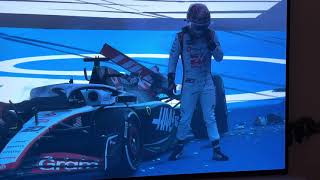 Kevin Magnussen Crash México GP 2023 [upl. by Mariano14]