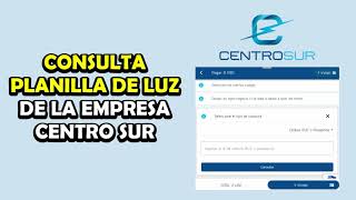 Consulta la Planilla de Luz en Empresa Eléctrica Regional Centro Sur CA [upl. by Ary]