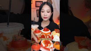 Persimmon 🍊desserts p1mukbang asmreating desserts persimmon [upl. by Ynnoj905]