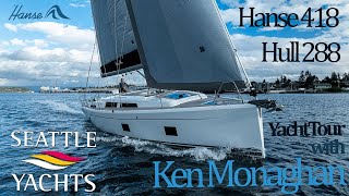 Price Reduction  380000  Walk Thru Tour Hanse 418 Hull 288  Seattle Yachts Sail boat for sale [upl. by Nosemyaj]