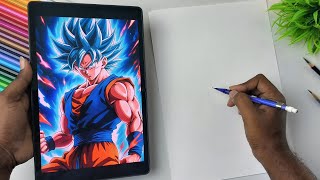 How to Draw Goku Ultra InstinctGoku Drawing Anime Drawing easy Step by step  Outline Tutorial [upl. by Eeldarb]