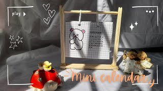 cute mini calendar making tutorial 🗓️  Laya Benny  diy craft [upl. by Kinimod]