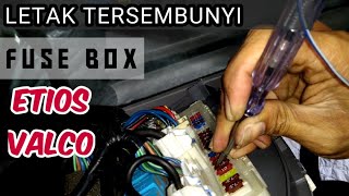 Letak Fusebox Mobil  ETIOS VALCO Sekering Klakson Putus [upl. by Margo396]