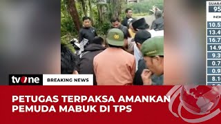 Pemuda Mabuk Mengamuk di TPS Sempat Memukul Petugas KPPS Wanita  Breaking News tvOne [upl. by Arlan382]