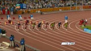 Usain Bolt 100 meter worldrecord 969 secondsavi [upl. by Nosreffej]