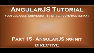 AngularJS ng init directive [upl. by Zelde841]