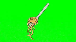 Animated Noodles pasta Coroma key green screen video for Youtubers copyright free [upl. by Kawai]