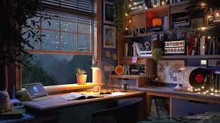 Cozy Study Room with Gentle Rain Sounds  Ambience for Studying Relaxing [upl. by Marela]