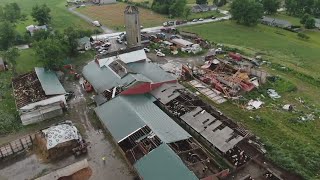 Mammoser Farms in Eden recalls damage from EF2 tornado rebuilding process [upl. by Darcia744]