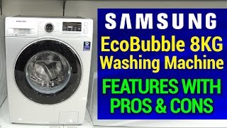 Samsung EcoBubble 8KG Front Load Washing Machine Features  Model WW80J5410GSTL  Pros and Cons [upl. by Carlyle]