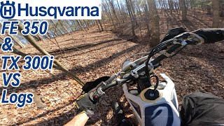 Husqvarna FE 350 and TX300i Trail Riding POV [upl. by Airtemed]