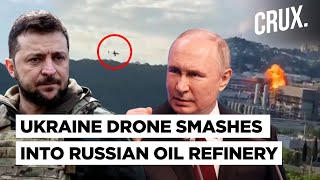 Russia Studies Jetpowered Ukrainian Drone To Counter quotNew Threatquot As Oil Refinery Damaged In Attack [upl. by Enimrej]