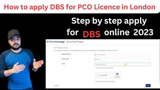 How to apply DBS for PCO licence London 2023  DBS for PCO drivers London  uber driver in UK [upl. by Oicnecserc459]