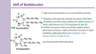 Barbiturates Structural activity relationship SAR [upl. by Fafa]