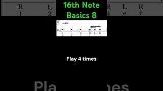 Rhythm Reading 16th Note Basics 8 100 bpm 16thnotes shorts rhythm music [upl. by Trik]